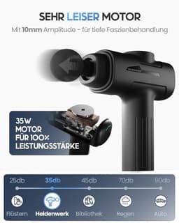 SnelShoppen - Massage Gun met 6 Massagekoppen en 3200 RPM | Spier Massagepistool met USB-C Aansluiting | Intensieve Spiermassage voor Sportherstel (Gr — thumbnail 4