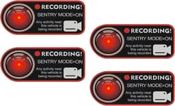 SnelShoppen - 4 x Waarschuwingsstickers voor Dashcam - PVC Auto Buiten Camera Opname Stickers - Verhoog Veiligheid - Universele Maat voor Auto's, Vrac — thumbnail 1