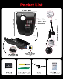 SnelShoppen - 4K Auto Dashcam voor Mazda CX5 2019-2025 & CX-9 2020-2024, Nachtzicht, Wifi, G-sensor, Supercondensator, Plug & Play, Incl. 64GB SD-kaar — thumbnail 4