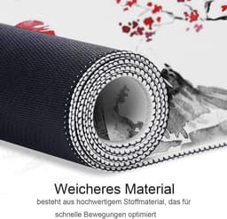 SnelShoppen - Gaming Mouse Pad XXL 800 x 300 mm - Waterdichte en Antislip Ondergrond - Japanse Inkt Schildering - Mount Fuji en Sakura Design - Ideaal — thumbnail 5