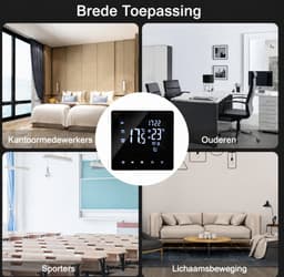 Slimme Thermostaat – Touchscreen LCD Display – Weekprogrammering – Temperatuurregelaar voor Waterverwarming — thumbnail 5