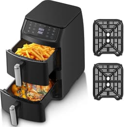 Seth Select Dubbele Airfryer 11 Liter – 2500W Heteluchtfriteuse met 2 Onafhankelijke Kookzones, 8 Automatische Programma's en 6-in-1 Functies – XL Airfryer — thumbnail 1