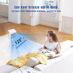 DnA® Airco Zonder Afvoerslang - 4 in 1 Persoonlijke Mini Koelventilator - Mobile Airco - Aircooler - Energy Class A++ - Wit - 13cm x 17cm x 27cm — thumbnail 3