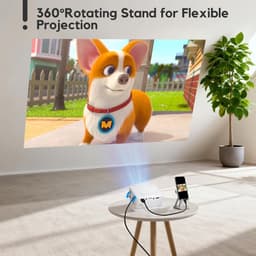 Mini Beamer Full HD 1080P – Compacte Projector met HDMI, USB & AV – 4K Ondersteuning – Home Cinema, Gaming & Presentaties — thumbnail 3