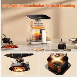 SP® Airfryer - Heteluchtfriteuse - Digitaal display - Wit - 26cm x 21cm x 28cm — thumbnail 3