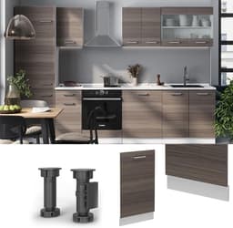 Vaatwasser Frontpaneel - Keukenpaneel Deur - Keuken Integratie - Aanpasbaar Ontwerp - 45 cm Breed - Grijs Marmer — thumbnail 3