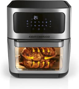 Digitale Airfryer XXL - Hete Lucht Oven - Gezond Koken - 12 Liter XL Capaciteit - 1800 Watt - RVS Zwart — thumbnail 1