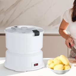 Elektrische Aardappelschilmachine - Automatische Schilmachine Keuken - Snel Groenten Schillen - 85W Pure Koper Motor - 0.8 kg Capaciteit - Wit — thumbnail 4