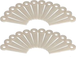 Kunststof Snijbladen - Grasmaaier Mesjes - Tuinonderhoud - PA66 Materiaal - 24 stuks - Wit — thumbnail 1