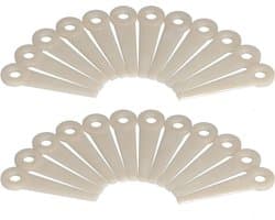 Kunststof Snijbladen - Grasmaaier Mesjes - Tuinonderhoud - PA66 Materiaal - 24 stuks - Wit