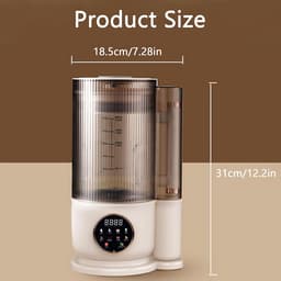 Elektrische Blender - Sojamelkmaker Keukenmachine - Gezonde Dranken Maken - Ultrageluid 12 Messen - 15 liter - Wit — thumbnail 3