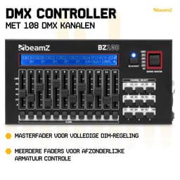 BeamZ BZ108 DMX controller - 108 kanaals controller - 12 faders — thumbnail 2