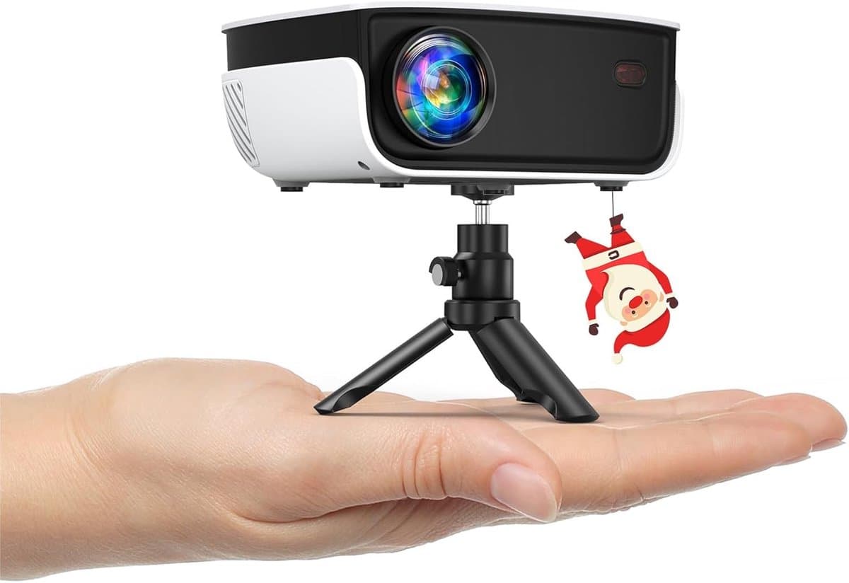 Mini-Beamer - Draagbare Thuisbioscoop - Ondersteunt 1080p Full HD - 7500 Lux Helderheid - Voor Filmavonden — afbeelding 1