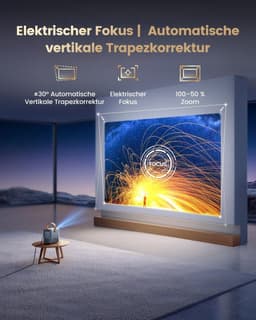 Mini Beamer - Draagbaar - 4K Ondersteuning - Dolby Audio - Voor Thuisbioscoop en Buiten — thumbnail 4