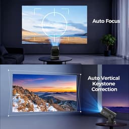 Mini Projector - Draagbare projector - 4K-ondersteuning - Autofocus en Keystone-correctie - Voor Thuisbioscoop — thumbnail 4