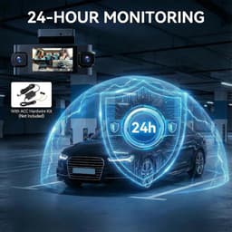 360° 4-Kanaals Dashcam - Zwart - Ultra HD Opname - Slimme Connectiviteit - Voor Auto's — thumbnail 3