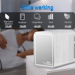 EAFC Skincare Fridge – Mini Koelkast met Spiegel & 3 LED-standen | Koelen én Verwarmen | 6 Liter | Wit — thumbnail 5