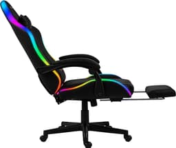 GPRacing RGB - Game Stoel - Met RGB Verlichting - Gaming Stoel - Ergonomische Bureaustoel - Gamestoel - Verstelbaar - Gaming Chair - Zwart — thumbnail 3