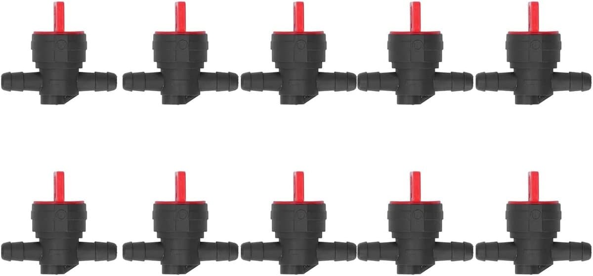 SnelShoppen - 10 Stuks Brandstofafsluiter, 1/4 Inline Brandstofafsluiter voor Grasmaaier, Tractor, Kleine Motoren, Voor Regelmatige Vervangingen — afbeelding 1