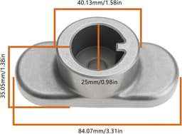 SnelShoppen - Grasmaaier Blade Adapter 25 mm, Compatibel met MTD Maaiers, OEM 748-0376C, Roestvrij Metaalstaal, 3,31" L x 1,38" W, Tuinaccessoire — thumbnail 3