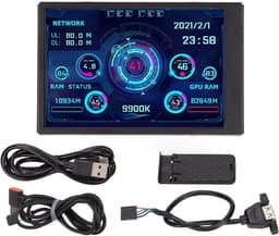 SnelShoppen - 3.5 Inch Mini USB Scherm - IPS Tweede Scherm voor CPU, GPU, RAM Gebruik en Temperatuur - Netwerk Snelheid, Weersvoorspelling - Aanpasbar — thumbnail 3