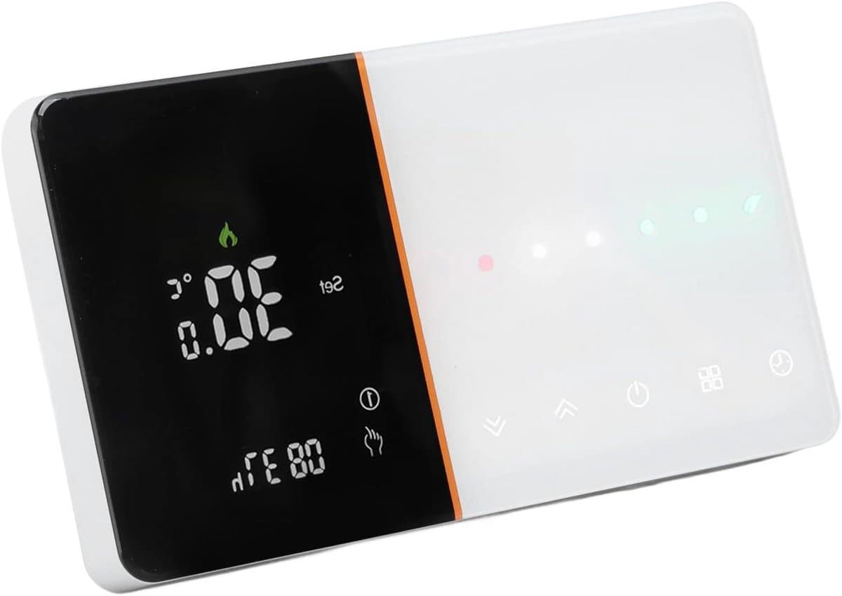 Slimme Thermostaat - Programmeerbare Thermostaat - Verwarming Regelen - Groot LCD Display - 131 x 75 mm - Wit — afbeelding 1