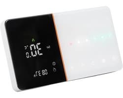 Slimme Thermostaat - Programmeerbare Thermostaat - Verwarming Regelen - Groot LCD Display - 131 x 75 mm - Wit