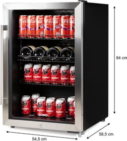 DOMO DO91610BK Drankenkoelkast - Barkoelkast - Glazen Deur - Energieklasse C - 118L - Zwart — thumbnail 3