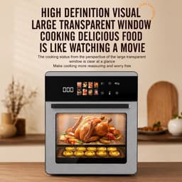 VidaStore Airfryer ovencombinatie - Airfryer - Airfryer oven - Oven - Twee baklagen - 8 programma's - 20 liter - Compact 30x35x39 — thumbnail 3