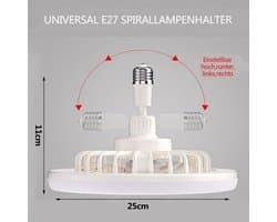 Plafondventilatorverlichting, E27 plafondventilator kroonluchter, stille plafondventilatorverlichting