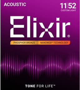Elixir Strings NANOWEB - Akoestische Gitaarsnaren - Phosphor Bronze - Custom Light Gauge - 11-15-22-32-42-52 — thumbnail 5