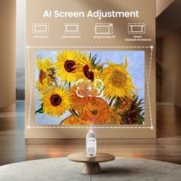 Beamer - Projector - Mini Projector - 4K - 1080P Full HD - 30000 Lumen - Auto Focus & Keystone - WIFI 6 – Dolby Ondersteuning – Draagbare Home Theater Beamer – EU Plug — thumbnail 1