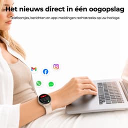 Sytifro DR09 Smartwatch Dames - Slimme Horloge Dames met Bluetooth Bellen - 1.27" AMOLED Touchscreen - 100+ Sportmodi - Hartslag-, Zuurstof- & Slaapmonitor - 5-7 Dagen Batterij - Sporthorloge voor Dames - Khaki — thumbnail 4