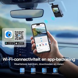 Dashcam voor auto - Zwart - 2 inch - 1440P Mini WiFi Camera met Nachtzicht en 170° Groothoek - Met App Bediening — thumbnail 4