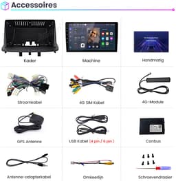 Awesafe 8-Core V1PRO 4+64GB Autoradio - Geschikt Voor Renault Megane III 2008 t/m 2016 - Draadloze Carplay Android Auto - Touchscreen - GPS Navigatie 4G WiFi - Bluetooth Radio - Ondersteuning invoegen 4G SIM - 2008 2009 2010 2011 2012 2013 2014 2015 — thumbnail 5
