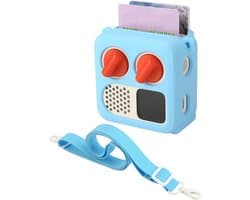 Siliconen Hoesje, Geschikt voor Yoto Mini (Editie 2024), Reistas met Verstelbare Schouderriem, Beschermhoes voor Yoto Mini-Speler, lichtblauw