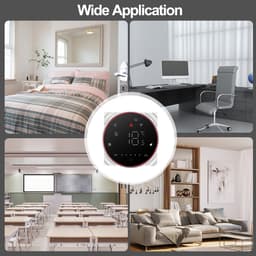 Thermostaat - Touchscreen bediening - WiFi-thermostaat - Slimme thermostaat met LED-display - Handmatig - Programmeerbaar - Inbouw wandontwerp - Zwart — thumbnail 5