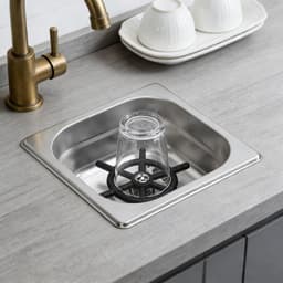 Automatische Bekerwasser - Glazen Spoeler - Snel Beker Reinigen - Inbouw Ontwerp - 19 x 18 x 13 cm - Zilver — thumbnail 4