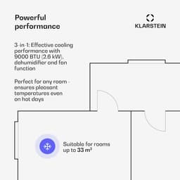 Mobiele Airco - Airconditioner Ventilator - Ruimte Koelen - 3-in-1 Functie - 32 m² - Zwart — thumbnail 5