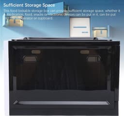 SnelShoppen - Lockable Food Storage Box - Veiligheidskast voor Koelkast - Robuust Plastic - 3-Cijferige Combinatiecode - Voedselveiligheid en Geneesmi — thumbnail 4