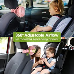 Kinderwagen Ventilator USB Oplaadbaar – 5200 mAh – 360° Draaibaar – Stil – 3 Snelheden – Flexibele Tripod – Roze — thumbnail 5