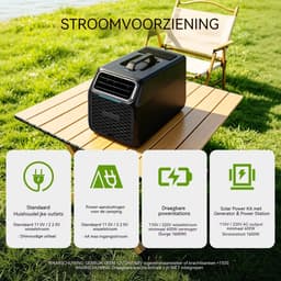 Mobiele Airco - Airconditioner Met Afvoerslang - Koelen En Ontvochtigen - Timer 0,5-24 Uur - 6000 BTU – Kamer En Kantoor – 54,3x31,5x36,3cm – Semi-Transparant — thumbnail 4