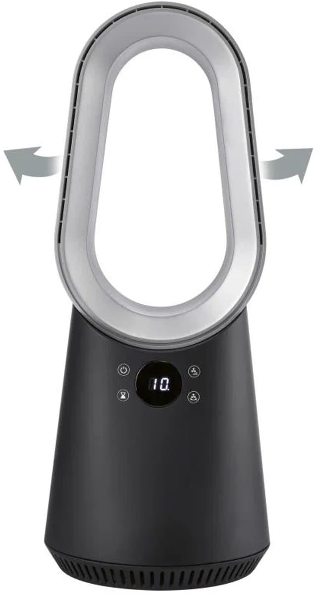 TRONIC Bladloze tafelventilator met afstandsbediening 50,7 cm - 10 standen - 24W - Zwart - Ventilator — afbeelding 1