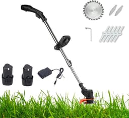 Draadloze Grasmaaier - Elektrische Graskantmaaier - Tuin Onderhouden - Close Edge Cutting - 30 cm Snijbreedte - Zwart — thumbnail 1