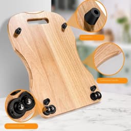 Rolplank Keukenmachine - Schuifbak Mixer - Apparaat Verplaatsen - Antislip Oppervlak - Niet Gespecificeerd - Houtkleur — thumbnail 4