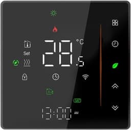 Slimme Thermostaat - Temperatuurregelaar Wifi - Verwarming Regelen - Randloos Ontwerp - Ultradun Ingebouwd - Wit — thumbnail 1