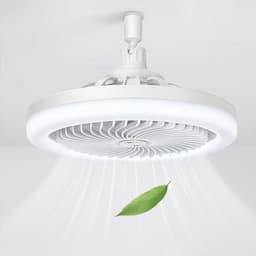 Plafondventilator Met Verlichting - 3 Kleurtemperaturen 3 Ventilatorsnelheden Timer - E27 Schroefdraadfitting Aromatherapie Design - 26W LED Dimbaar - Voor Badkamer Slaapkamer En Keuken - Wit — thumbnail 3