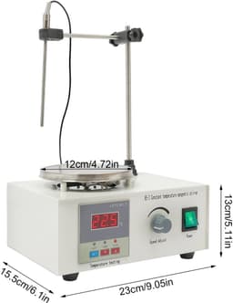 Velori Magneetroerder met Verwarming - Laboratorium Magneetroerder - Digitale Temperatuurregeling - 250W - 2000 RPM - 2 Liter — thumbnail 3