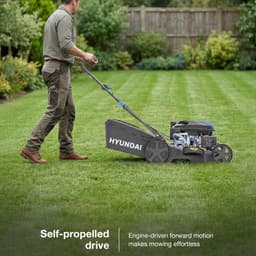 Benzine Grasmaaier - Zelfrijdend Gazonmaaier - Middelgrote Tuinen - 4-in-1 Mulch Systeem - 43 cm Maaibreedte - Zwart — thumbnail 5
