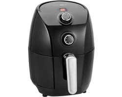 Hete Lucht Friteuse - Airfryer Frituurpan - Vetarm Eten - Instelbare Thermostaat - 1.5 Liter Capaciteit - Zwart